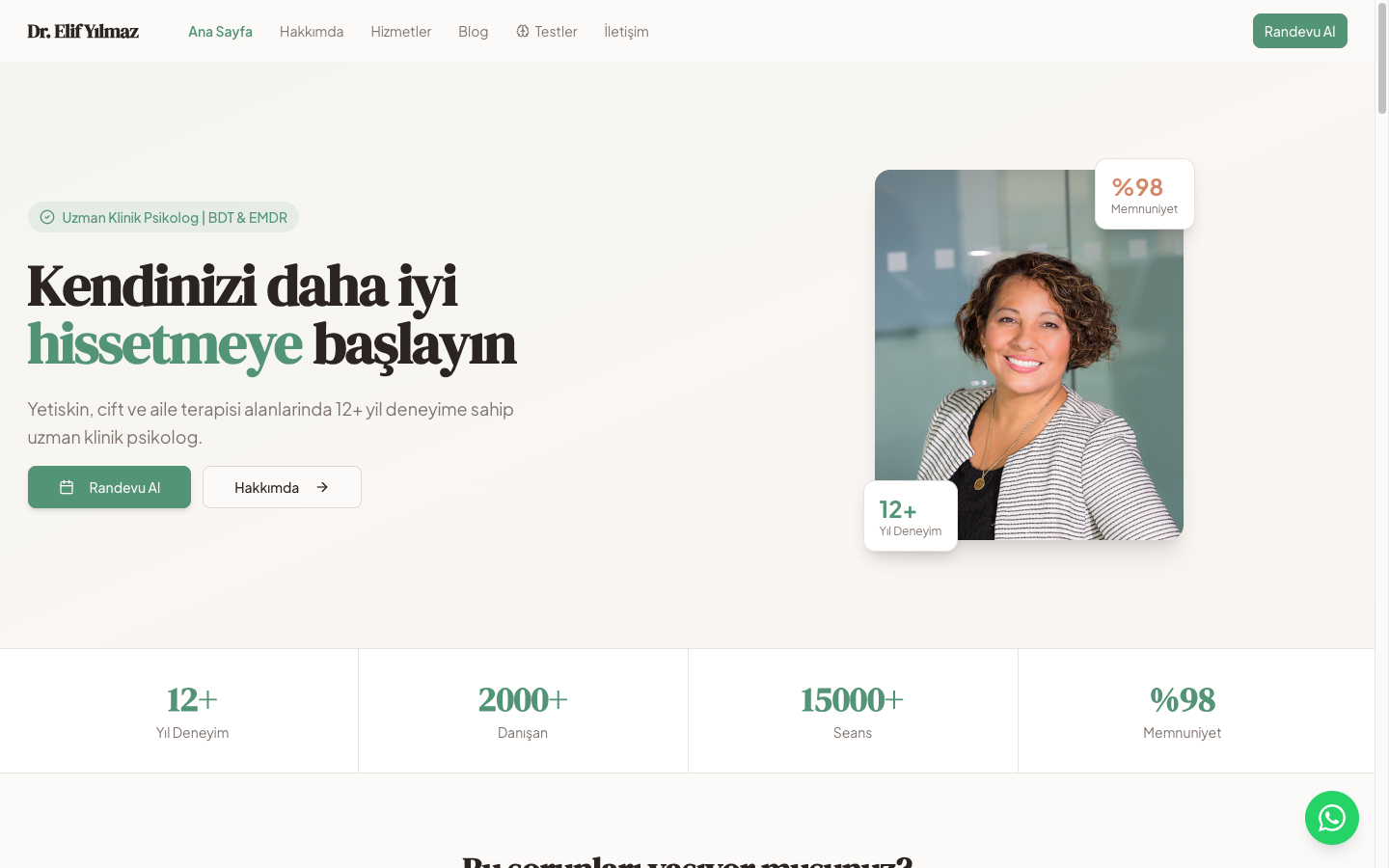 Psikolog Sitesi Yazılımı